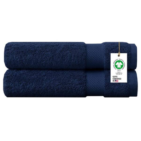 Delara 100% Organic Cotton Luxuriously Plush Bath Sheet GOTS & OEKO-TEX  Certified 650 GSM