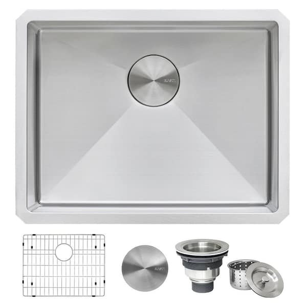 Savona Pro 23 in. Undermount 16-Gauge Stainless Steel Laundry Utility Sink with Rounded Corners