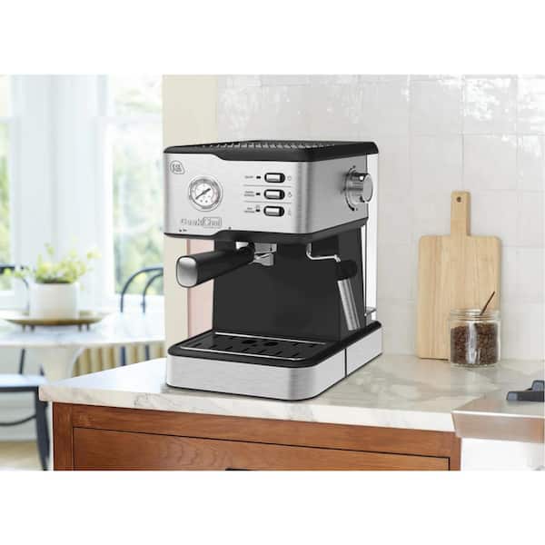  De'Longhi Manual Espresso Machine with 15 Bar Pump, Milk  Frother, and 2 Thermo Espresso Glasses: Home & Kitchen