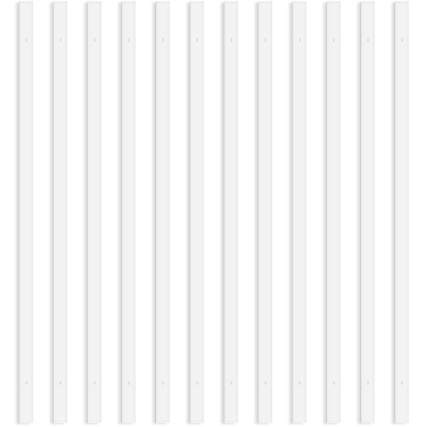 8FT H Track Lighting Rail, Single Circuit 120V H-Type Track System, Compatible with Standard H Track Heads White 12 Pack