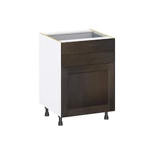 Georgetown 24 in. W x 24 in. D x 34.5 in. H Assembled Base Kitchen Cabinet in Chestnut with Two 5 in. Drawers