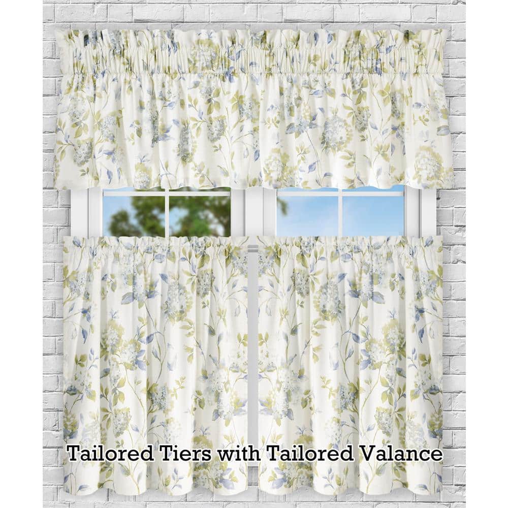 Abigail Off-White Floral Cotton Blend Tailored Valance