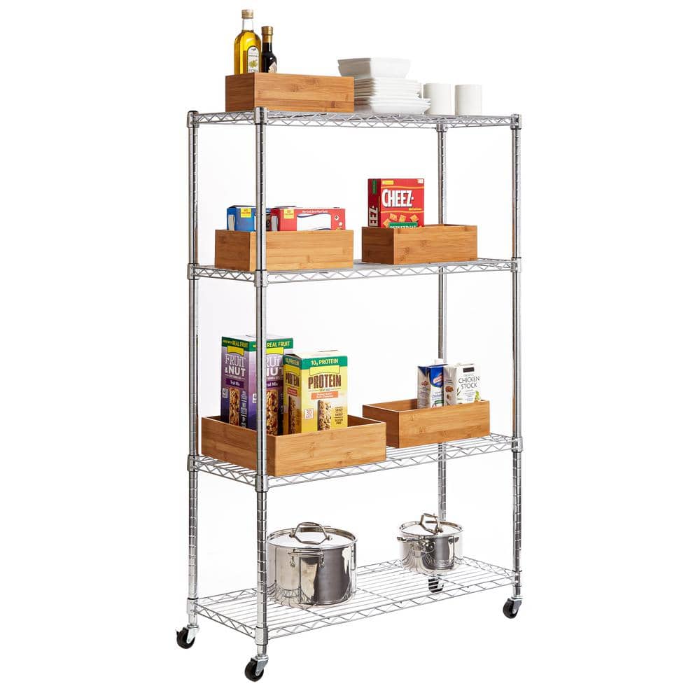 Natural Bamboo Multi-Size Storage Organizer Box Set
