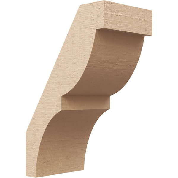 Ekena Millwork 5 in. x 12 in. x 8 in. Valencia Rough Cedar Woodgrain Timberthane Polyurethane Knee Brace, Primed