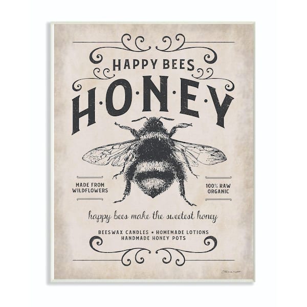bee happy honey bee wall art
