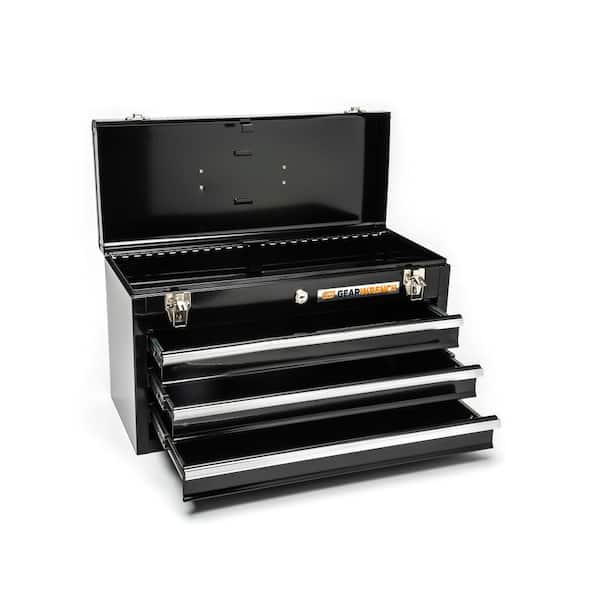 20-in Wide 3 Drawer Metal Tool Box with Ball-Bearing Drawers