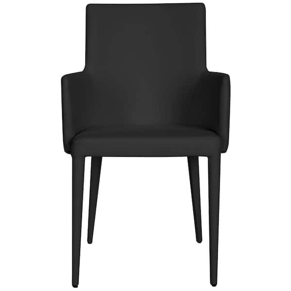 SAFAVIEH Summerset Black Bicast Leather Arm Chair