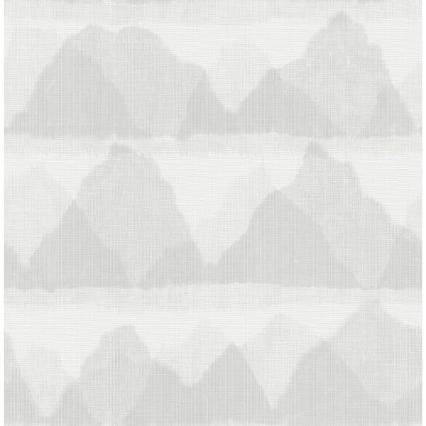 NuWallpaper Grey Mountain Peak Peel and Stick String Wallpaper Sample