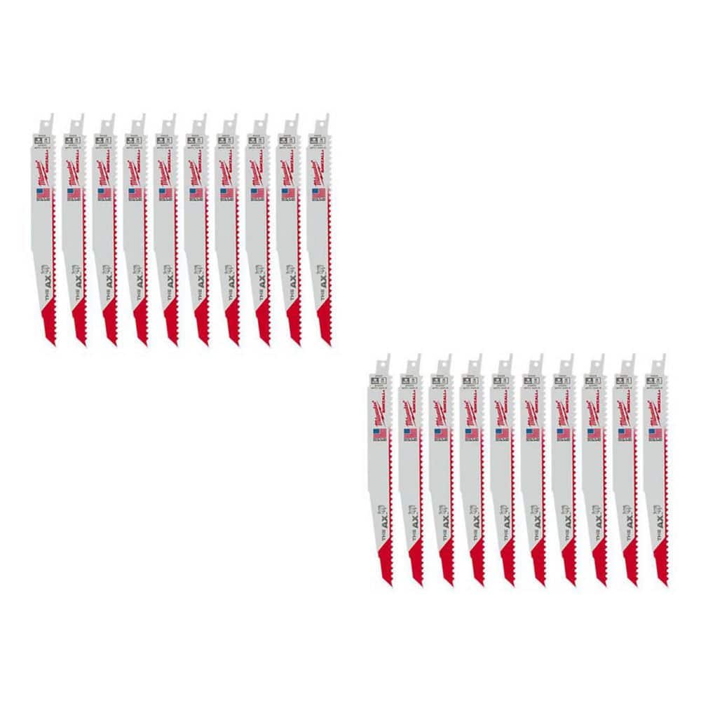 9 in. 5 TPI AX Nail-Embedded Wood Cutting SAWZALL Reciprocating Saw Blades with Carbide Ax Blade + CAX 2 PACK price history on PriceWatchPro
