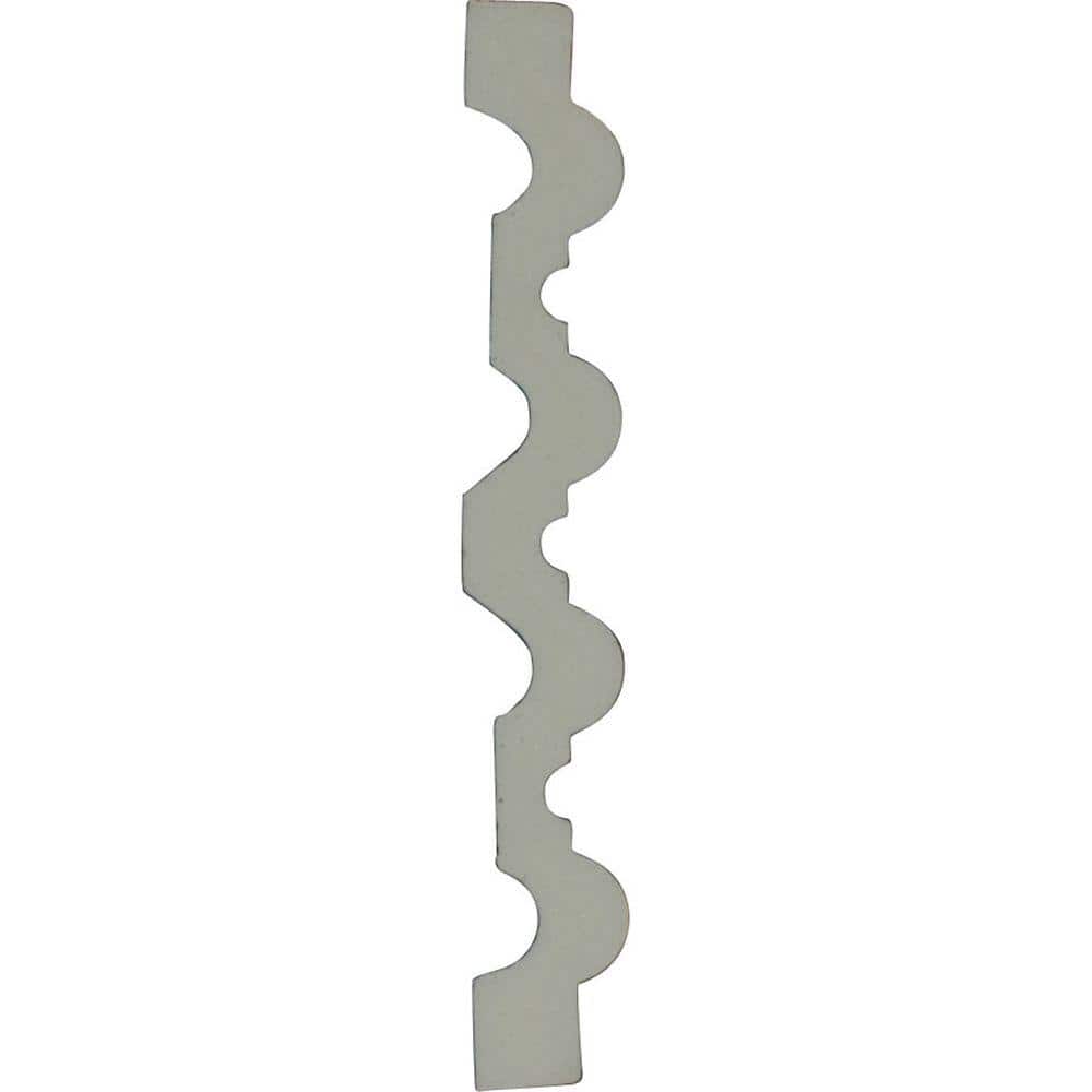 94.5" White Polyurethane Fluted Crown Molding