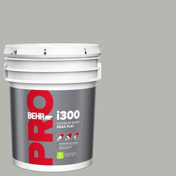 BEHR PRO 5 gal. #HDC-MD-26 Sonic Silver Dead Flat Interior Paint