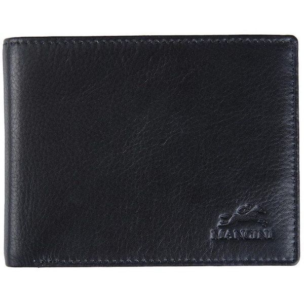 MANCINI Bellagio Collection Black Leather Left Wing RFID Wallet 2020154 ...