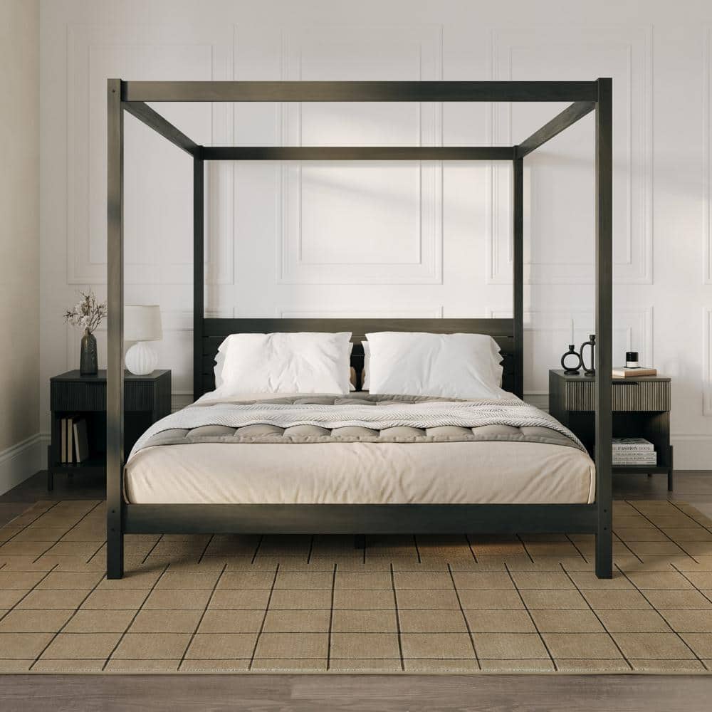 Walker Edison Furniture Company Minimalist Black Wood Frame Walker Edison Furniture Company Minimalist Black Wood Frame