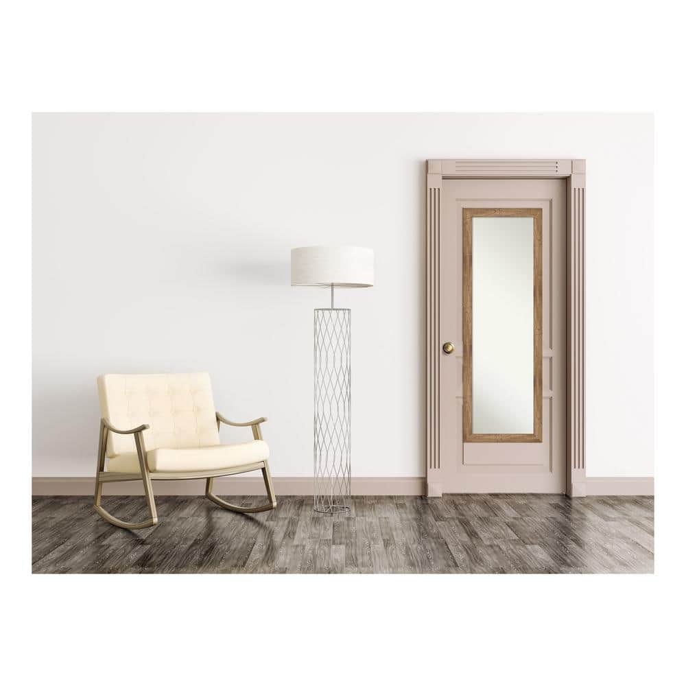 Rustic Brown Full Length Rectangular Wood Mirror