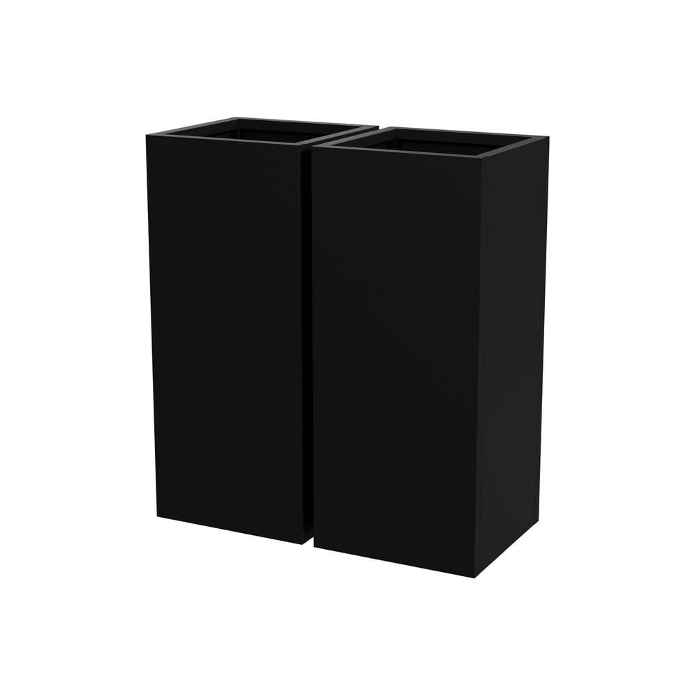 13 in. x 30 in. Rectangle Metal Flower Planter Box Garden Yard Outdoor Planters (Set of 2) price history on PriceWatchPro