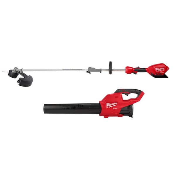Milwaukee M18 FUEL 120 MPH 450 CFM 18V Lithium-Ion Brushless Cordless Handheld Blower w/M18 FUEL String Trimmer (2-Tool)