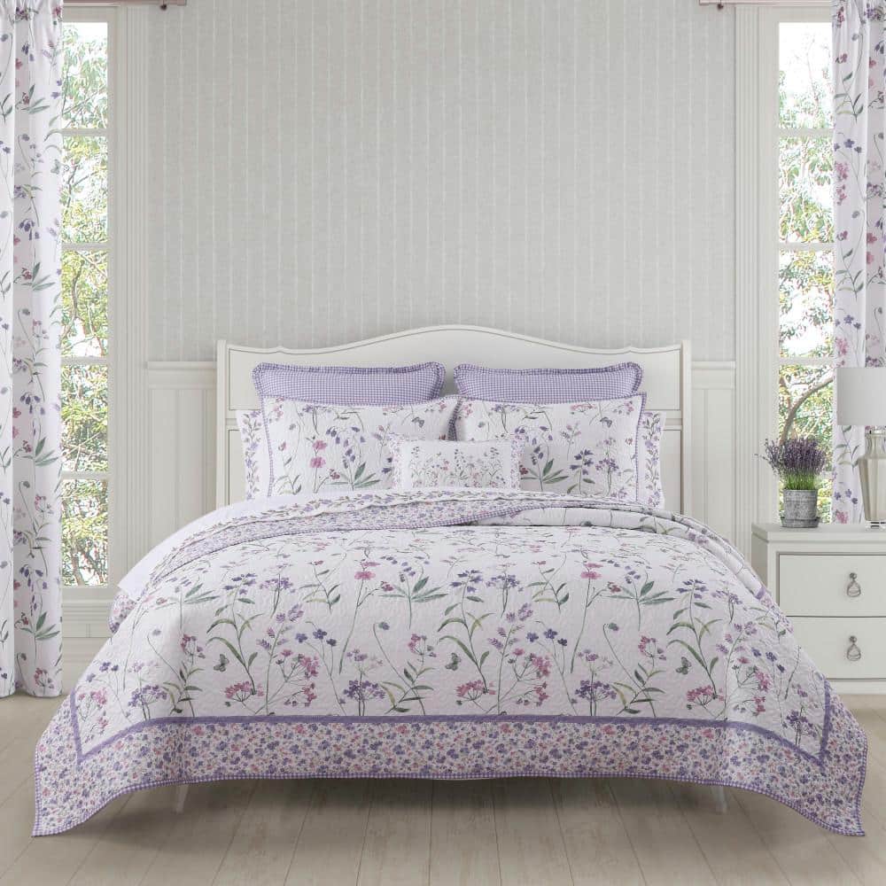 Nola Lilac Polyester King/California King 3-Piece Quilt Set