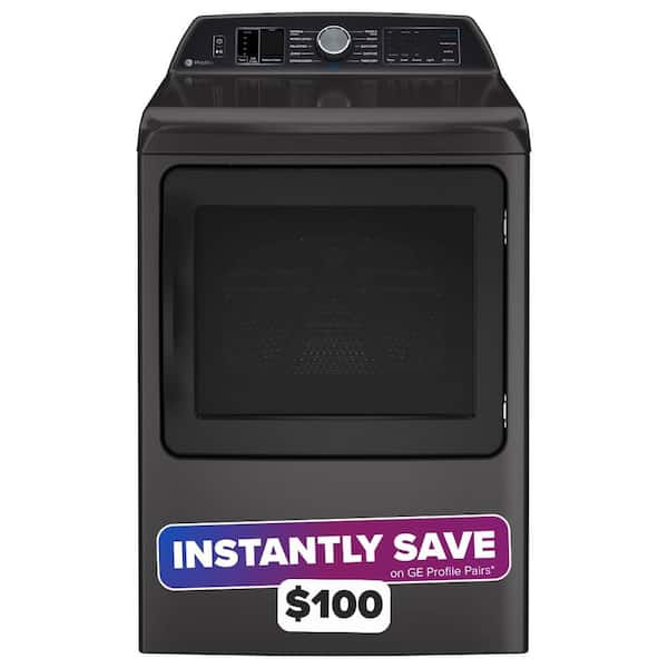 Profile 7.4 cu. ft. Smart Gas Dryer in Diamond Gray with Steam, Sanitize Cycle and Sensor Dry, ENERGY STAR