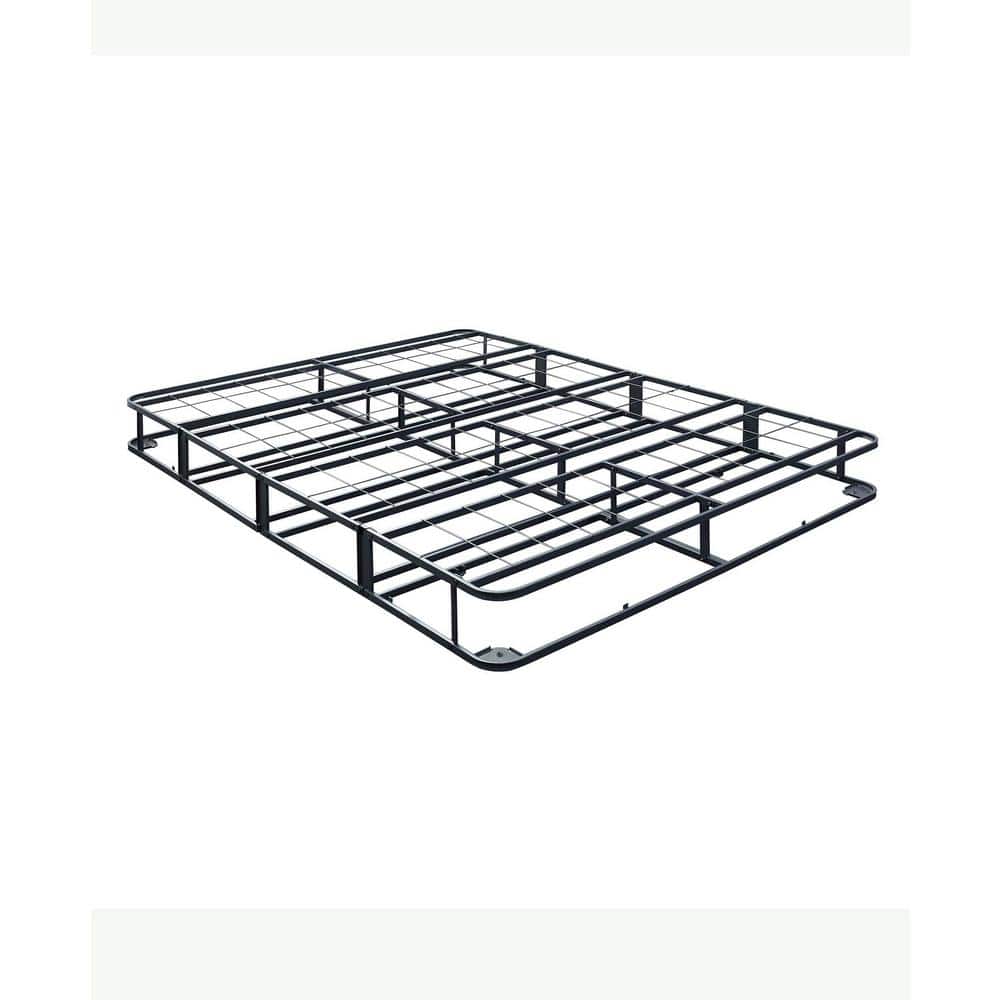Twin Black Metal Foldable Mattress Foundation with Legs