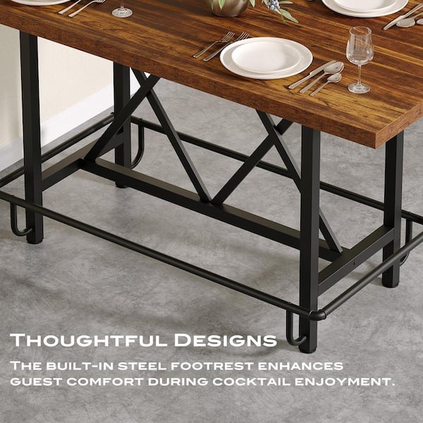 Pub table with foot rail discount