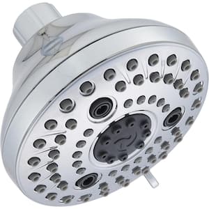 Lavmere 7-Spray 4.2 in. Single Wall Mount Fixed Shower Head in Chrome