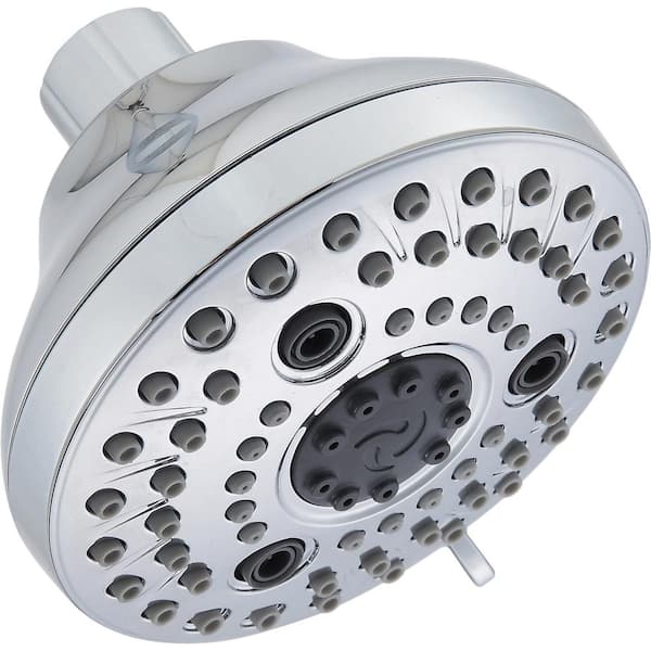 Glacier Bay Lavmere 7-Spray 4.2 in. Single Wall Mount Fixed Adjustable Shower Head in Chrome