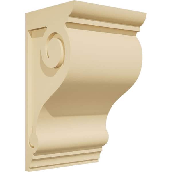 Ekena Millwork Standard Scroll 7 in. W x 12 in. H x 6 in. D Signature Urethane Polyurethane Corbel