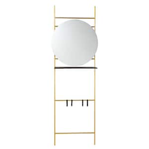 Medhurst 7.25 x 23.75 x 71 Hall and Entry Organizer With Brackets in Gold
