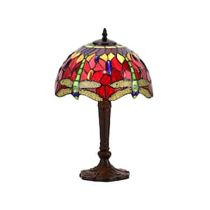 Dragonfly 18 in. Bronze/Multicolored Table Lamp