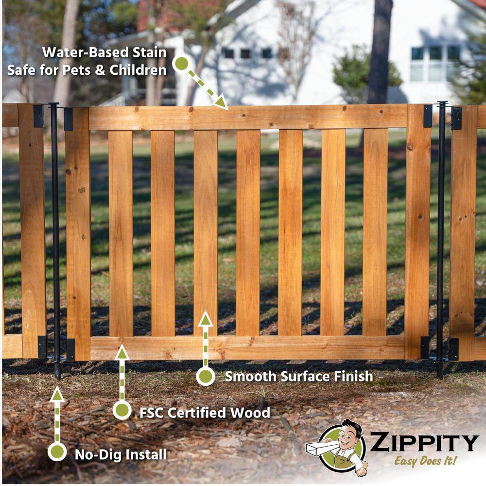 Newberry 48" W x 32" H Cedar Wood No Dig Fence Panels