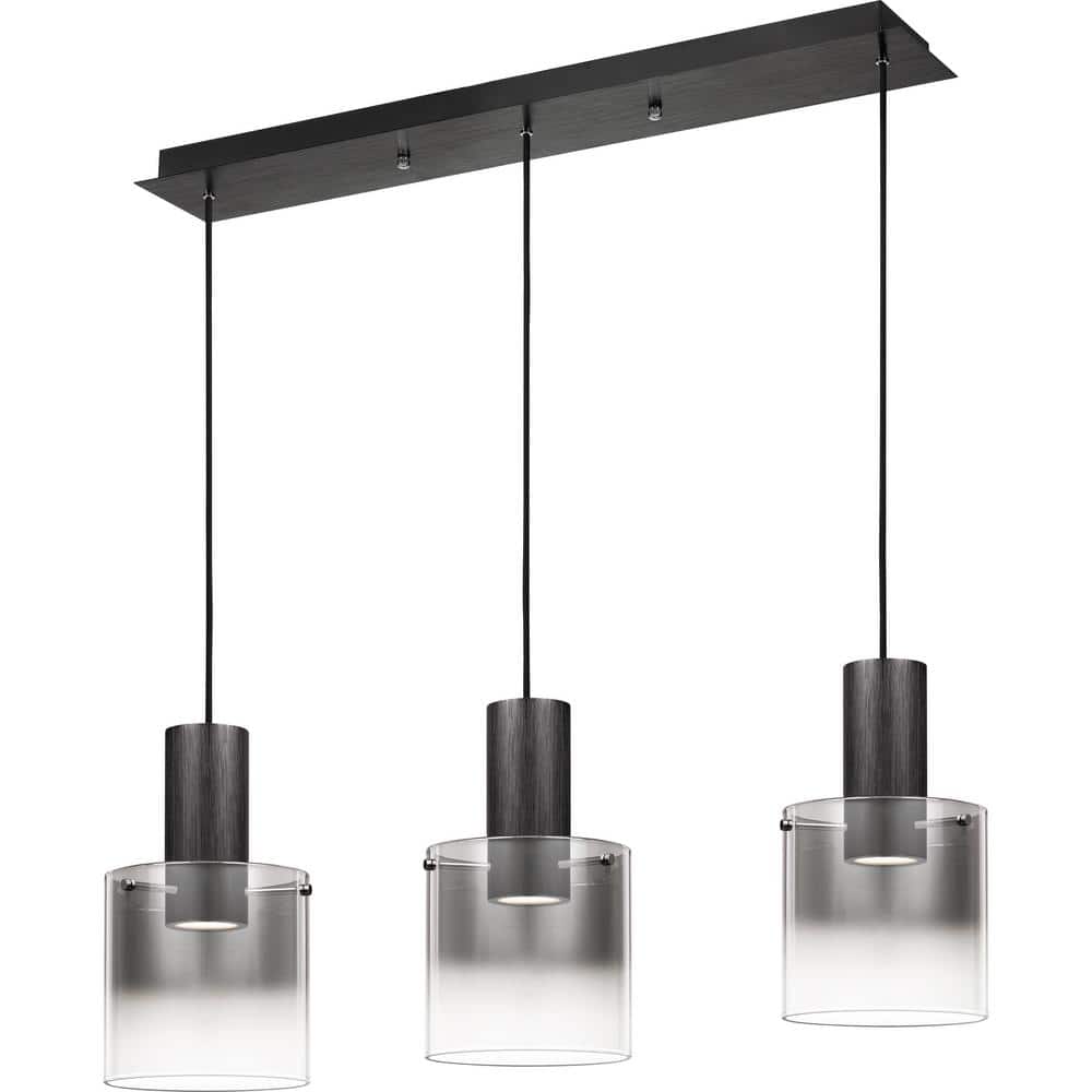 Kilmer 39.5'' Earth Black Linear LED Candle Chandelier
