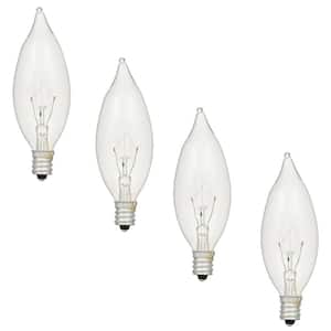 60 Watt Double Life B10 Incandescent Light Bulb in 2700K Soft White Color Temperature (4-Pack)