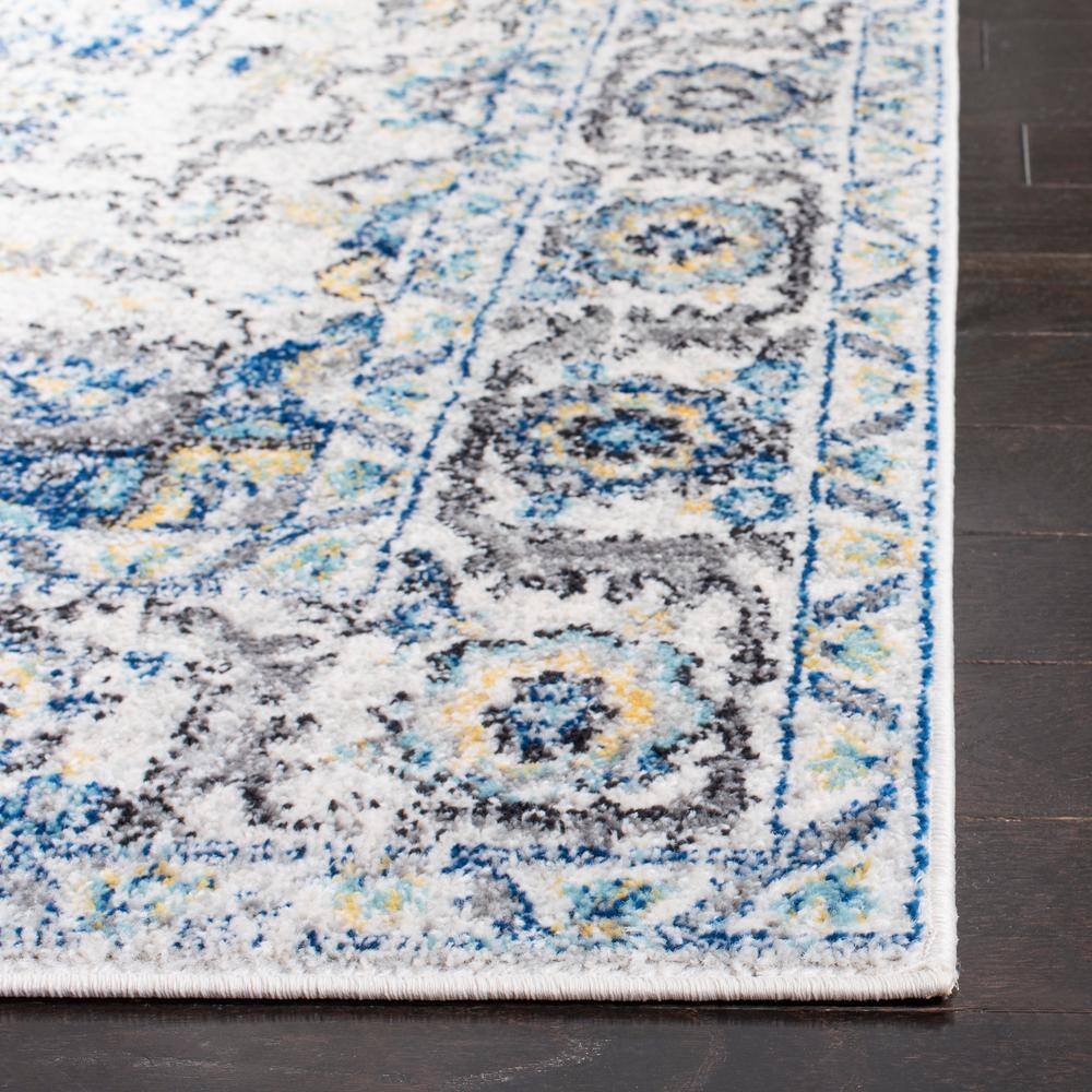 Turquoise and Ivory Medallion 10' x 14' Area Rug