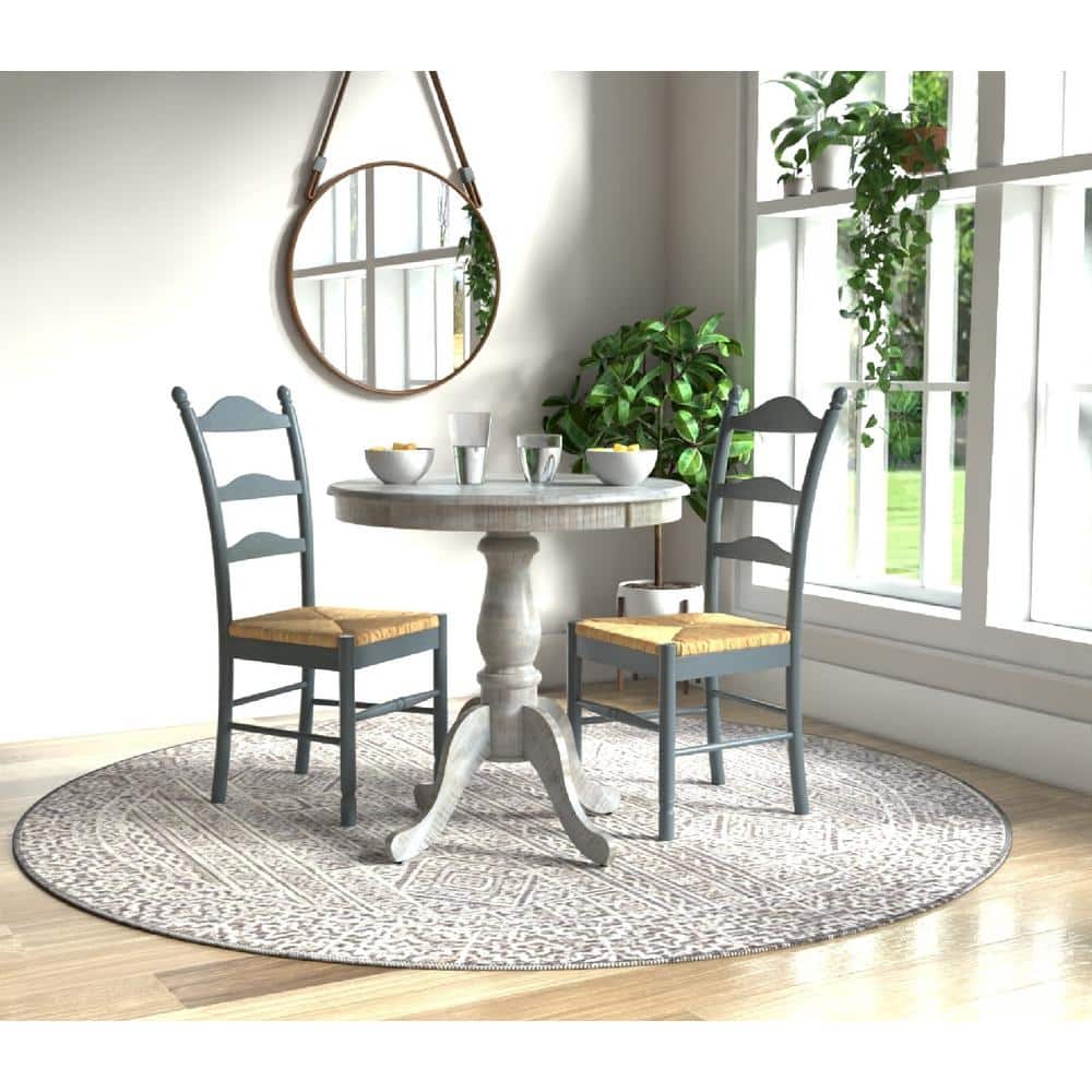 Fairview Natural Driftwood Round Pedestal Dining Table, 30" Wood