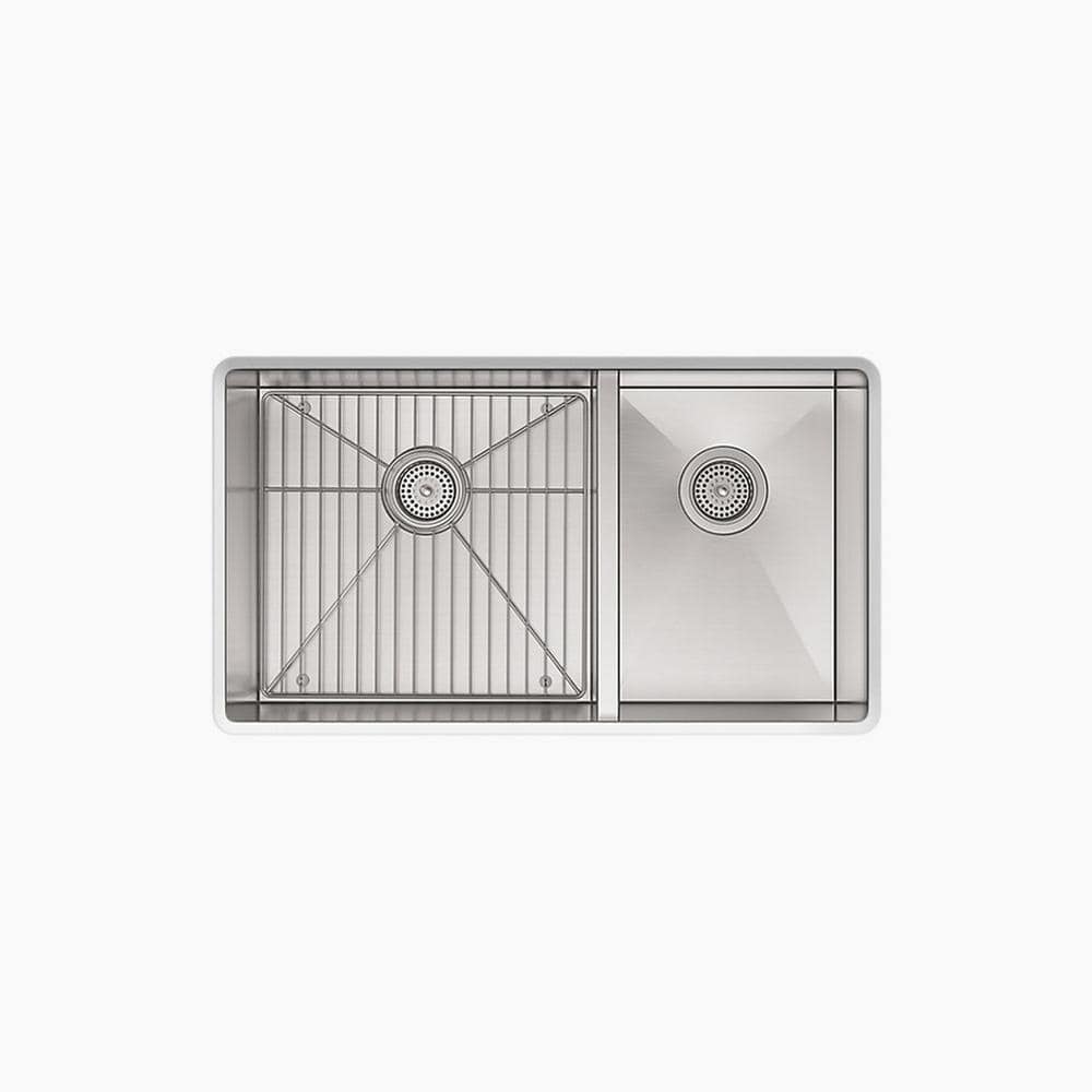 Vault 33" Stainless Steel Double Bowl Drop-In Kitchen Sink