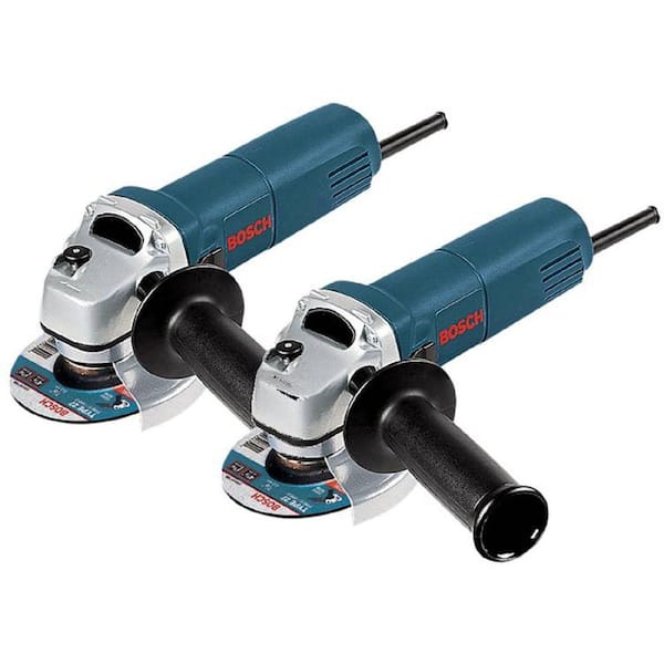 Bosch 6 Amp Corded 4-1/2 in. Angle Grinder with Lock-On Switch for Metal, Concrete,and Pipes (2-Pack)