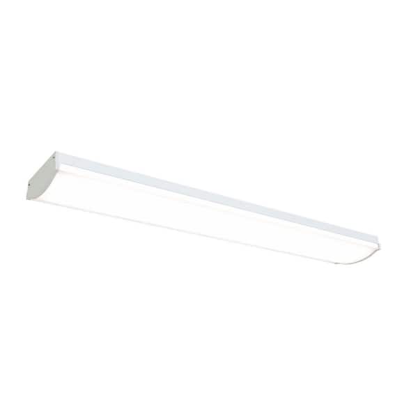 Modern 4 ft. Max 5000 Lumens Integrated LED Dimmable White Wraparound Light 3CCT Selectable