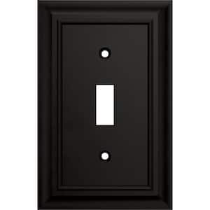Derby Matte Black 1-Gang Single Light Switch/Toggle Wall Plate (3-Pack)