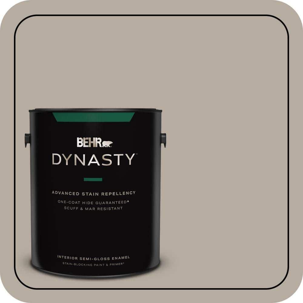 1 gal. #PPU18-13 Perfect Taupe Semi-Gloss Enamel Interior Stain-Blocking Paint & Primer price history on PriceWatchPro
