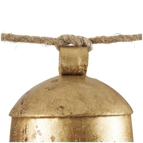 ライト・ランタン COW BELL INSIDE AIOT! ver. Litton Lane Gold Metal Tibetan Inspired String Hanging Cylindrical