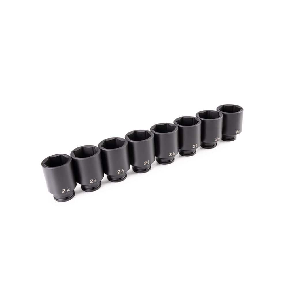 Tekton 3/4 in. Drive Deep 6-Point Impact Socket Set, 8-Piece (2-1/16 - 2-1/2 in.)