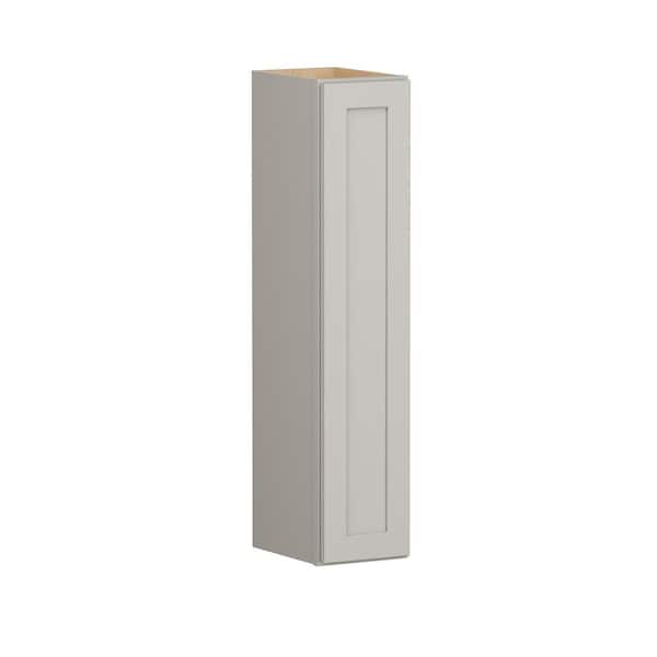 SIMPLY WOODMARK PRO Shaker Full Overlay 9 in. W x 12 in. D x 42 in. H Plywood Assembled Wall Kitchen Cabinet in Stone Gray
