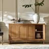 JAYDEN CREATION Cindy Acorn 58" Wide 4 door Sideboard with Apron Design and Adjustable Shelves SBRB1375-ACR