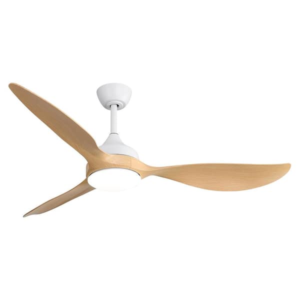 Unbranded 56 in. Indoor White Ceiling Fan with Light, Dimmable, Reversible DC Motor, 3-ABS Blades, 3-Colors Adjustable and Remote