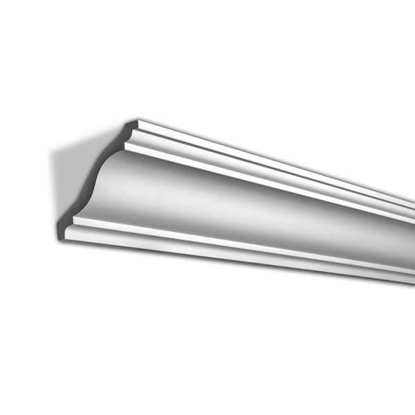 American Pro Decor 5 in. x 4-1/8 in. x 94-1/2 in. Plain Polyurethane Crown Moulding Pro Pack 15-1/2 LF (2-Pack)