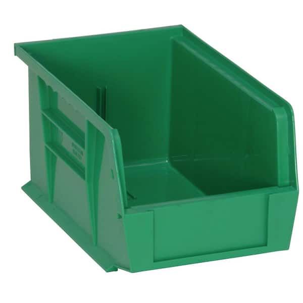 QUANTUM STORAGE SYSTEMS Ultra Series 2.40 qt. Stack and Hang Bin in Green (12-Pack)