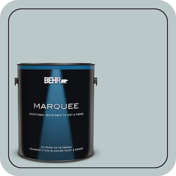 1 Gal. #N470-2A Dusted Blue Satin Enamel Exterior Paint and Primer