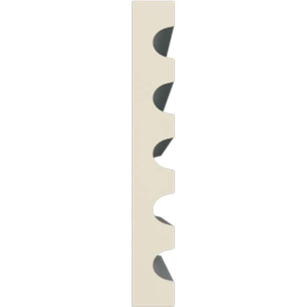 Ekena Millwork 5/8 in. x 5-1/8 in. x 78-3/4 in. Primed Polyurethane Fluted Casing