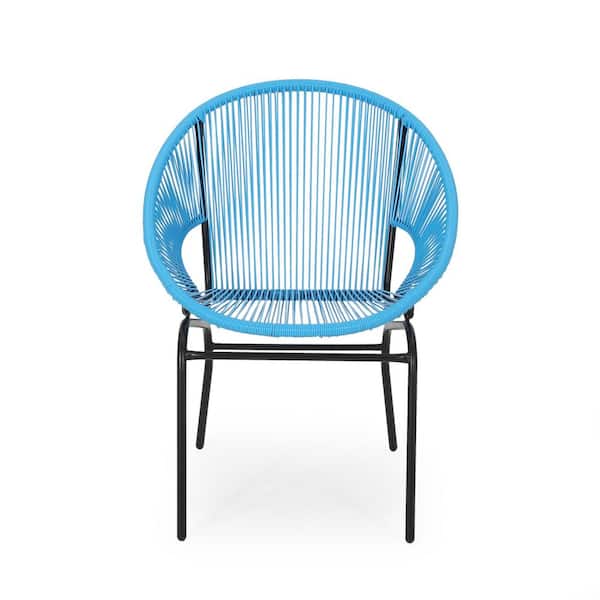 Unbranded Metal Modern Outdoor Basket Chair-Polyethylene Rattan, Comfortable Seating for Patio and Garden