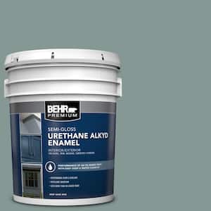 5 gal. #T18-15 In The Moment Urethane Alkyd Semi-Gloss Enamel Interior/Exterior Paint